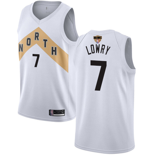 Raptors #7 Kyle Lowry White 2019 Finals Bound Basketball Swingman City Edition 2018/19 Jersey Raptors #7 Kyle Lowry White 2019 Finals Bound Basketball Swingman City Edition 2018/19 Jersey