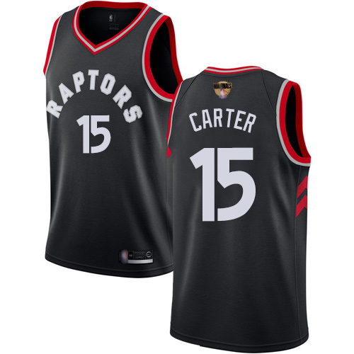 Raptors #15 Vince Carter Black 2019 Finals Bound Basketball Swingman Statement Edition Jersey Raptors #15 Vince Carter Black 2019 Finals Bound Basketball Swingman Statement Edition Jersey