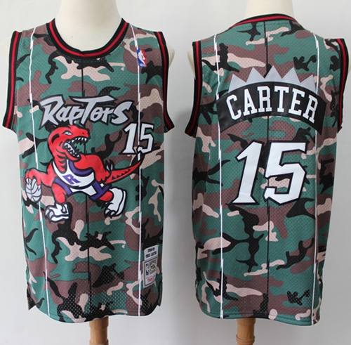 Raptors #15 Vince Carter Camo Basketball Swingman Jersey