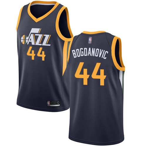 Jazz #44 Bojan Bogdanovic Navy Basketball Swingman Icon Edition Jersey