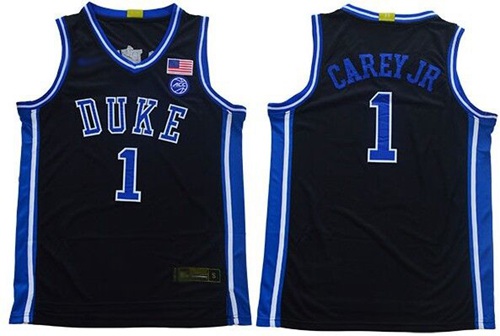 Duke Blue Devils #1 Vernon Carey Jr. Black Basketball 2019 Stitched College Jersey