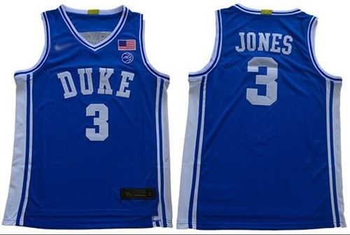 Duke Blue Devils #3 Tre Jones Royal Blue Basketball 2019 Stitched College Jersey