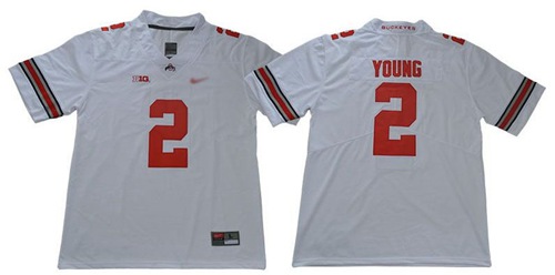 Buckeyes #2 Chase Young White Limited Stitched College Jersey