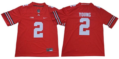 Buckeyes #2 Chase Young Red Limited Stitched College Jersey