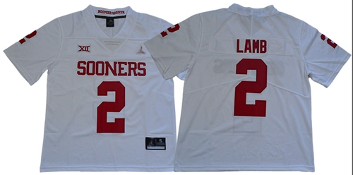 Oklahoma Sooners #2 CeeDee Lamb White Jordan Brand Limited Stitched College Jersey