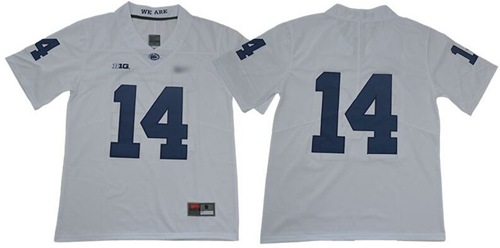 Nittany Lions #14 White Limited Stitched College Jersey