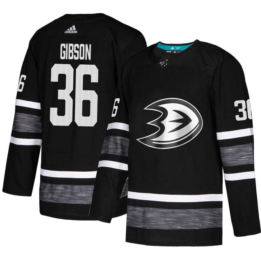 Adidas Ducks #36 John Gibson Black Authentic 2019 All-Star Stitched NHL Jersey