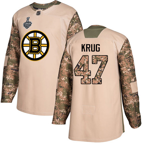 Bruins #47 Torey Krug Camo Authentic 2017 Veterans Day Stanley Cup Final Bound Stitched Hockey Jersey
