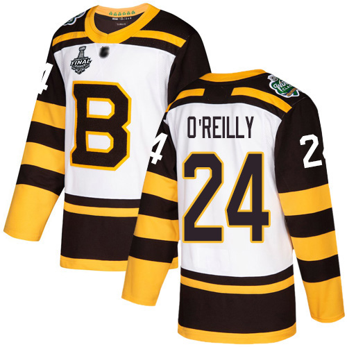 Bruins #24 Terry O'Reilly White Authentic 2019 Winter Classic Stanley Cup Final Bound Stitched Hockey Jersey