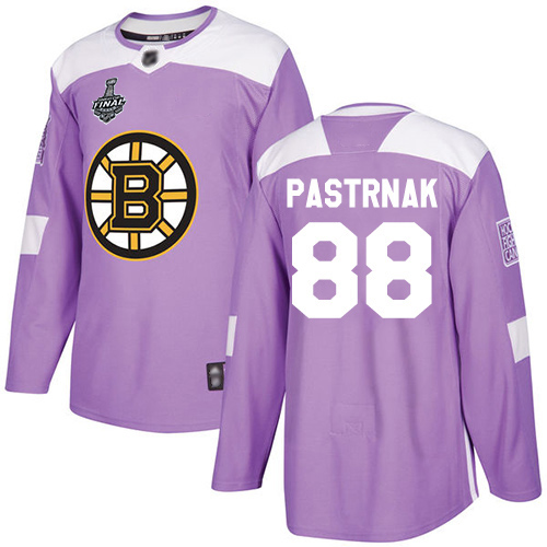 Bruins #88 David Pastrnak Purple Authentic Fights Cancer Stanley Cup Final Bound Stitched Hockey Jersey