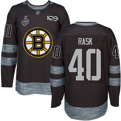 Bruins #40 Tuukka Rask Black 1917-2017 100th Anniversary Stanley Cup Final Bound Stitched Hockey Jersey