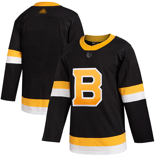 Bruins Blank Black Throwback Authentic Stitched Hockey Jersey