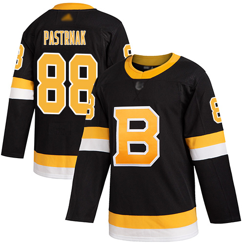 Bruins #88 David Pastrnak Black Throwback Authentic Stitched Hockey Jersey