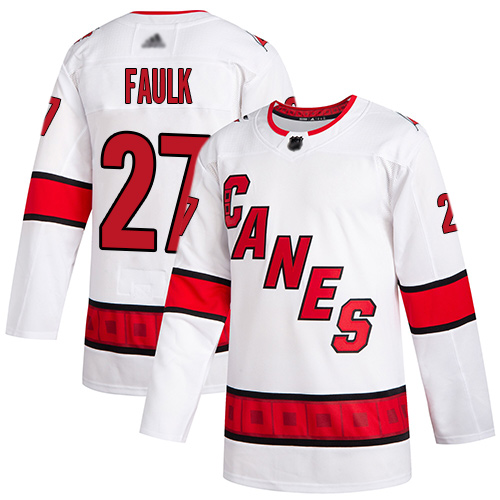 Hurricanes #27 Justin Faulk White Road Authentic Stitched Hockey Jersey Hurricanes #27 Justin Faulk White Road Authentic Stitched Hockey Jersey