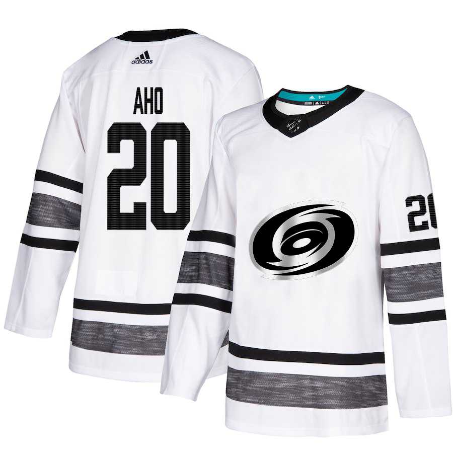 Adidas Hurricanes #20 Sebastian Aho White Authentic 2019 All-Star Stitched NHL Jersey