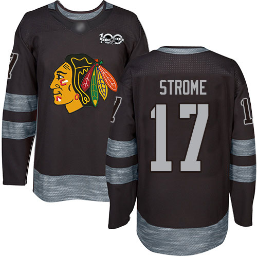 Blackhawks #17 Dylan Strome Black 1917-2017 100th Anniversary Stitched Hockey Jersey Blackhawks #17 Dylan Strome Black 1917-2017 100th Anniversary Stitched Hockey Jersey
