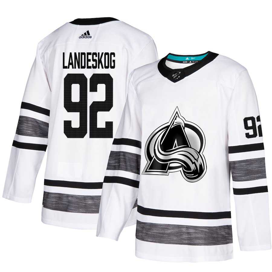 Adidas Avalanche #92 Gabriel Landeskog White Authentic 2019 All-Star Stitched NHL Jersey