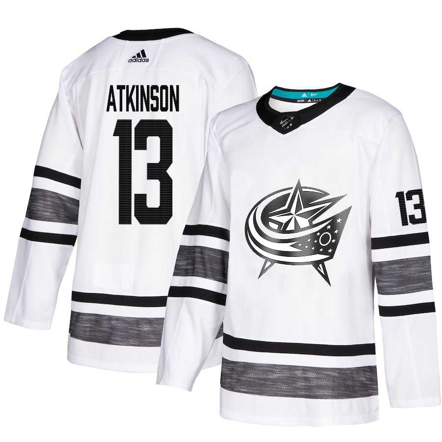 Adidas Blue Jackets #13 Cam Atkinson White Authentic 2019 All-Star Stitched NHL Jersey