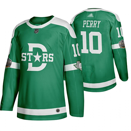 Stars #10 Corey Perry Green Authentic 2020 Winter Classic Stitched Hockey Jersey