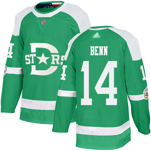 Stars #14 Jamie Benn Green Authentic 2020 Winter Classic Stitched Hockey Jersey