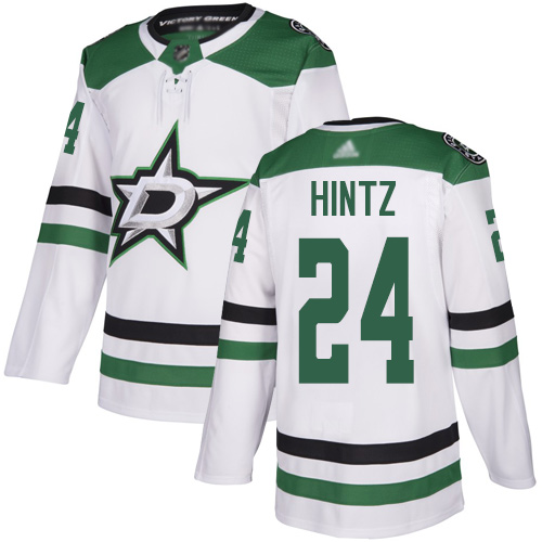 Stars #24 Roope Hintz White Road Authentic Stitched Hockey Jersey