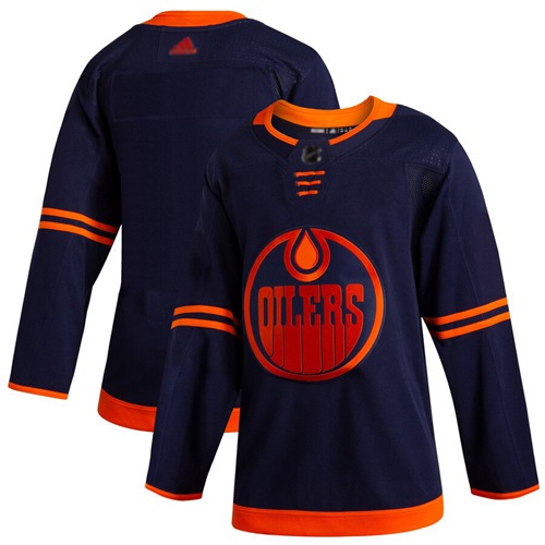 Oilers Blank Navy Alternate Authentic Stitched Hockey Jersey