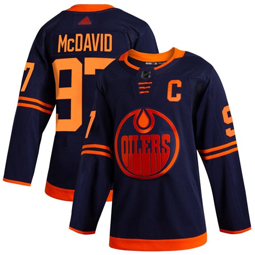 Oilers #97 Connor McDavid Navy Alternate Authentic Stitched Hockey Jersey
