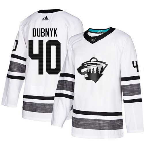 Adidas Wild #40 Devan Dubnyk White Authentic 2019 All-Star Stitched NHL Jersey