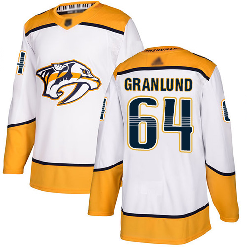 Predators #64 Mikael Granlund White Road Authentic Stitched Hockey Jersey Predators #64 Mikael Granlund White Road Authentic Stitched Hockey Jersey