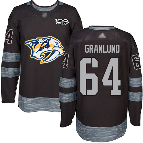 Predators #64 Mikael Granlund Black 1917-2017 100th Anniversary Stitched Hockey Jersey