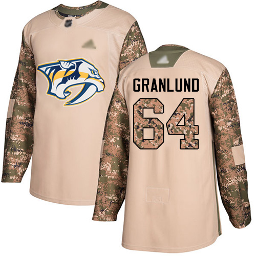 Predators #64 Mikael Granlund Camo Authentic 2017 Veterans Day Stitched Hockey Jersey