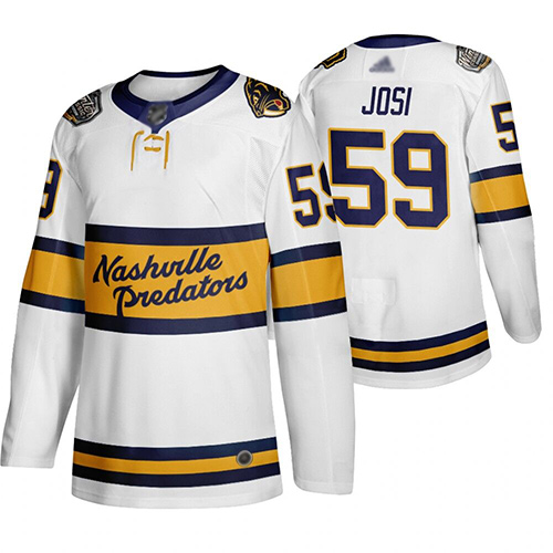 Predators #59 Roman Josi White Authentic 2020 Winter Classic Stitched Hockey Jersey