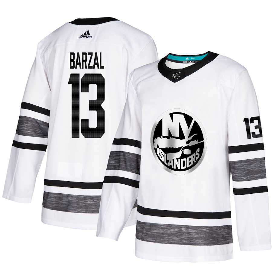 Adidas Islanders #13 Mathew Barzal White Authentic 2019 All-Star Stitched NHL Jersey