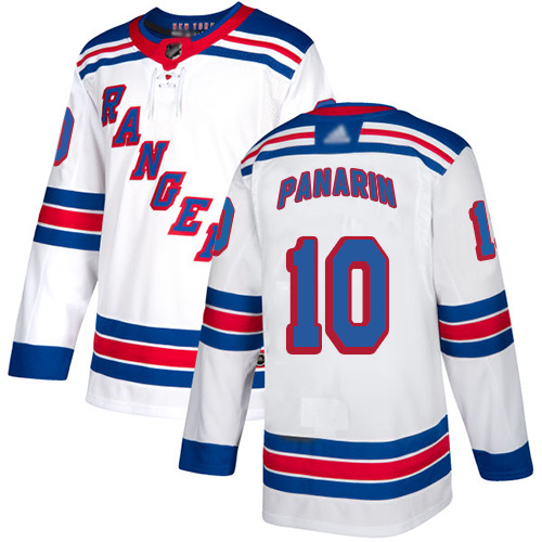 Rangers #10 Artemi Panarin White Road Authentic Stitched Hockey Jersey