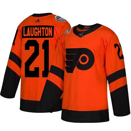Adidas Flyers #21 Scott Laughton Orange Authentic 2019 Stadium Series Stitched NHL Jersey
