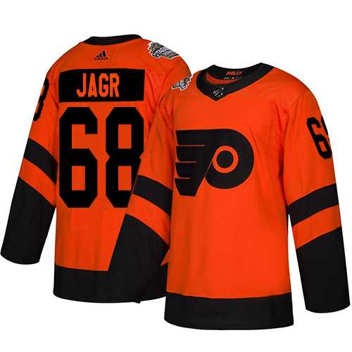 Adidas Flyers #68 Jaromir Jagr Orange Authentic 2019 Stadium Series Stitched NHL Jersey