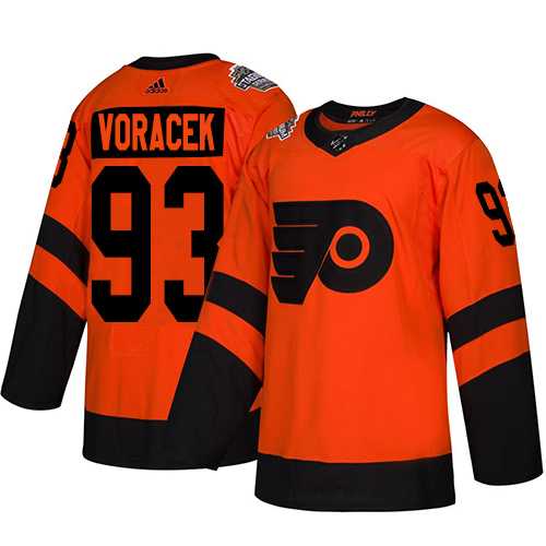 Adidas Flyers #93 Jakub Voracek Orange Authentic 2019 Stadium Series Stitched NHL Jersey
