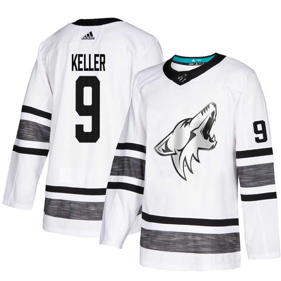 Adidas Coyotes #9 Clayton Keller White Authentic 2019 All-Star Stitched NHL Jersey