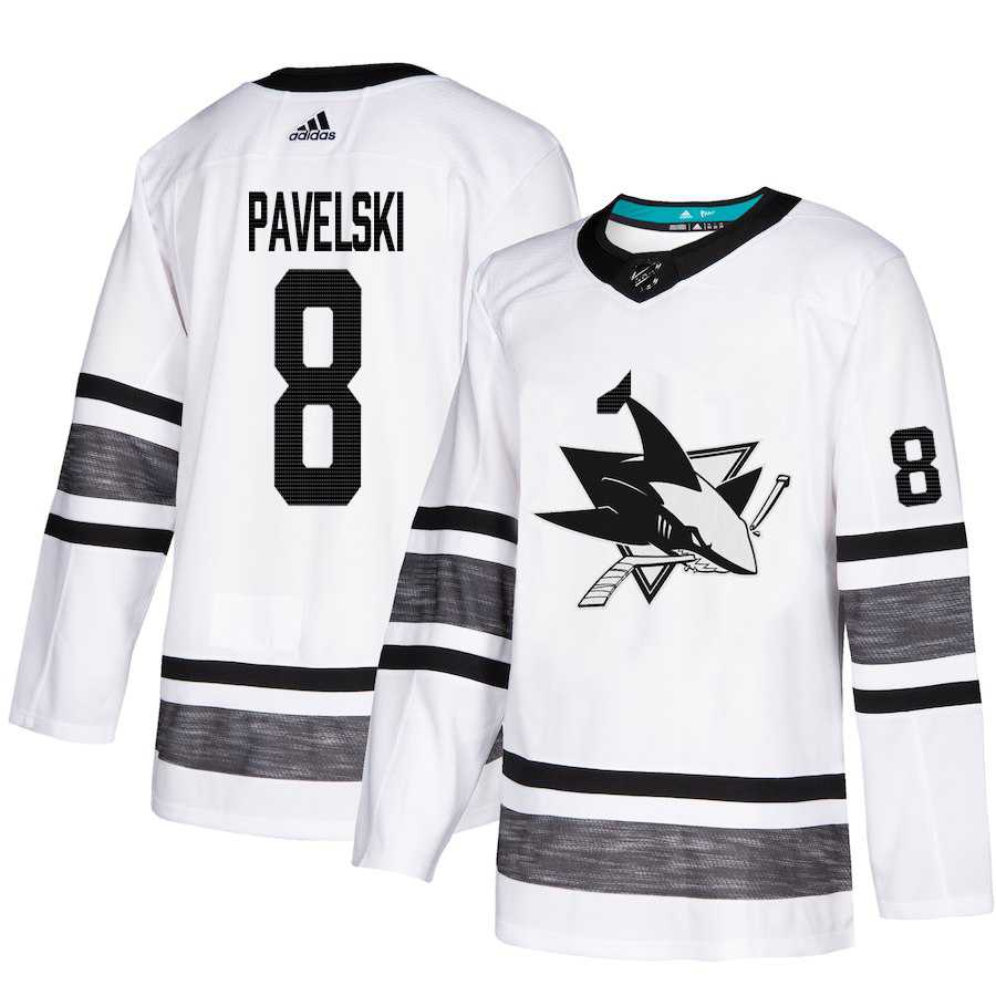 Adidas Sharks #8 Joe Pavelski White Authentic 2019 All-Star Stitched NHL Jersey