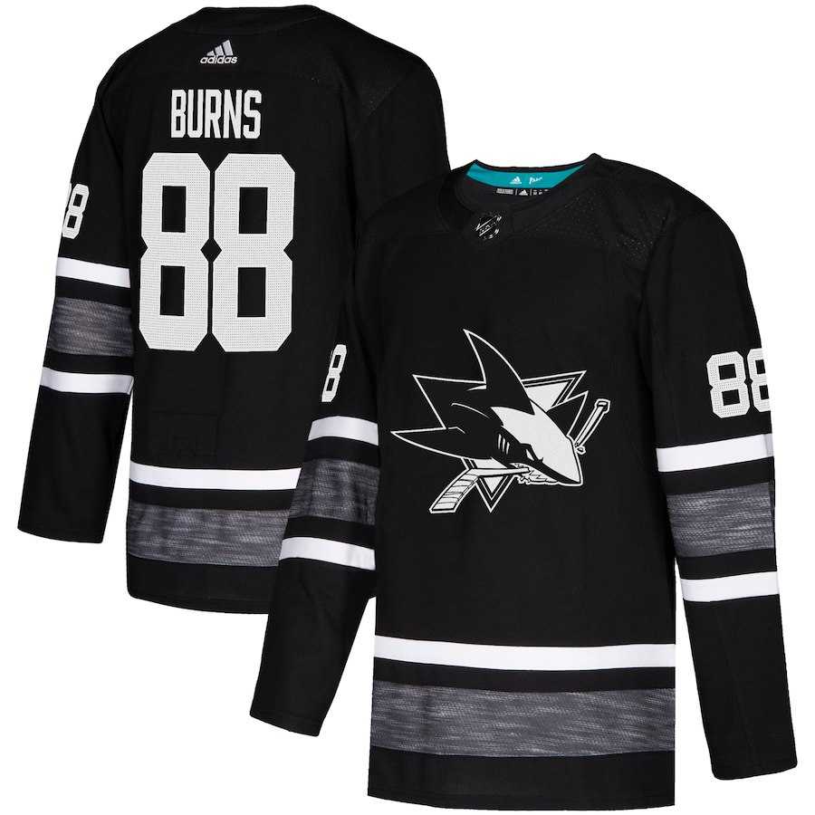 Adidas Sharks #88 Brent Burns Black Authentic 2019 All-Star Stitched NHL Jersey