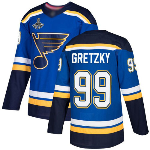 Blues #99 Wayne Gretzky Blue Home Authentic Stanley Cup Final Bound Stitched Hockey Jersey