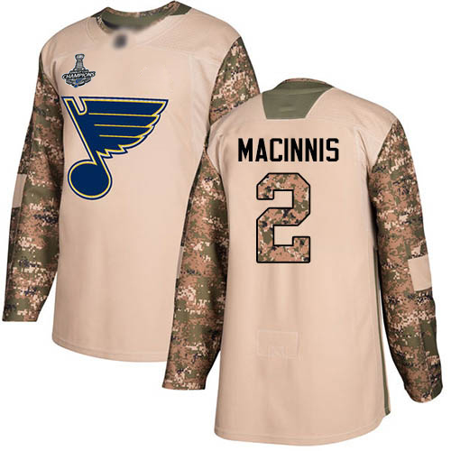 Blues #2 Al MacInnis Camo Authentic 2017 Veterans Day Stanley Cup Final Bound Stitched Hockey Jersey