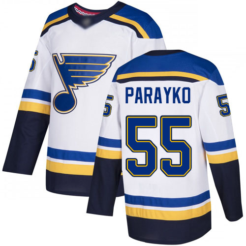 Blues #55 Colton Parayko White Road Authentic Stitched Hockey Jersey Blues #55 Colton Parayko White Road Authentic Stitched Hockey Jersey