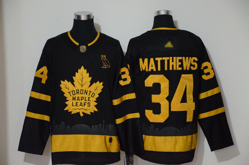 Maple Leafs #34 Auston Matthews Black City Edition Authentic Stitched Hockey Jersey