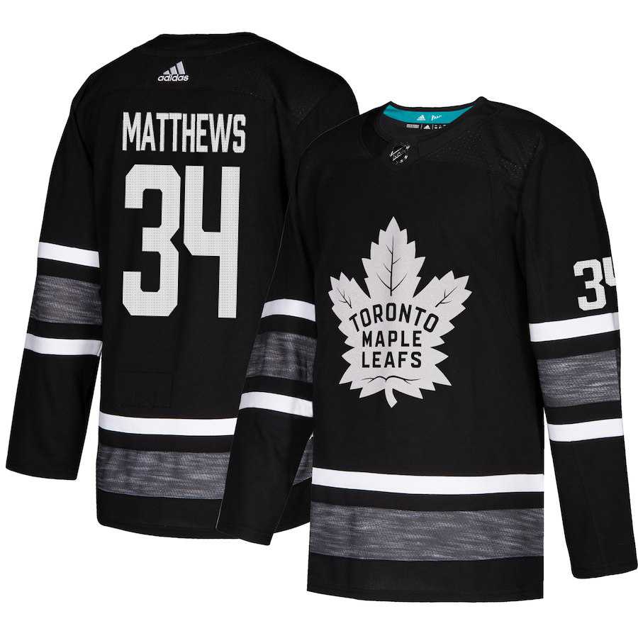 Adidas Maple Leafs #34 Auston Matthews Black Authentic 2019 All-Star Stitched NHL Jersey
