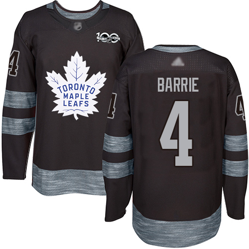 Maple Leafs #4 Tyson Barrie Black 1917-2017 100th Anniversary Stitched Hockey Jersey