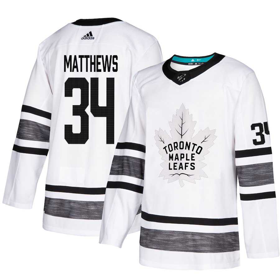 Adidas Maple Leafs #34 Auston Matthews White Authentic 2019 All-Star Stitched NHL Jersey