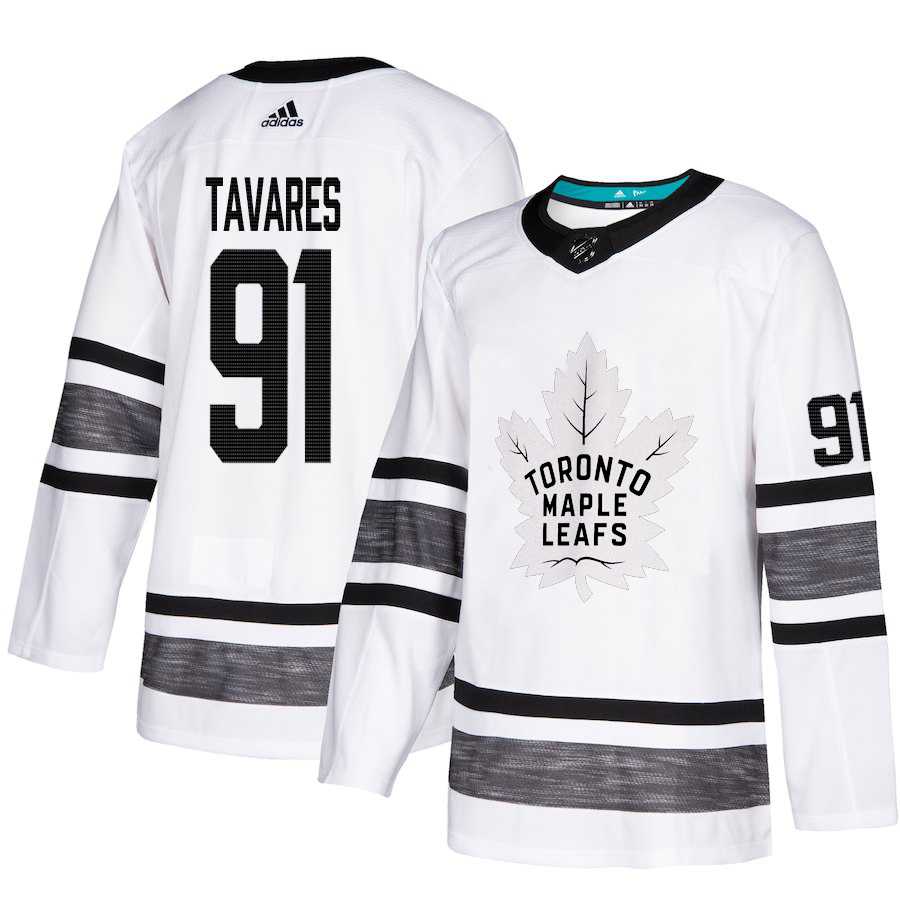 Adidas Maple Leafs #91 John Tavares White Authentic 2019 All-Star Stitched NHL Jersey
