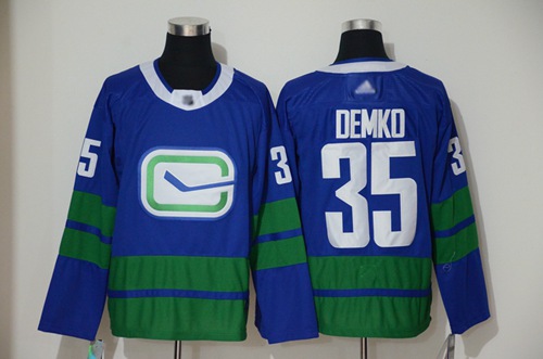 Canucks #35 Thatcher Demko Blue Alternate Authentic Stitched Hockey Jersey