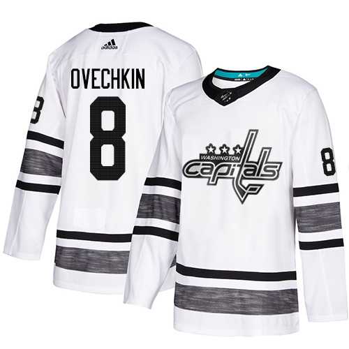 Adidas Capitals #8 Alex Ovechkin White Authentic 2019 All-Star Stitched NHL Jersey